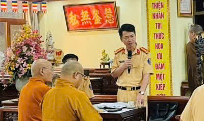 Phòng Cảnh sát giao thông phối hợp với Giáo hội Phật giáo thành phố Hải Phòng lan tỏa văn hóa giao thông